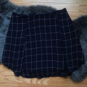 Reformation Grid print mini skirt